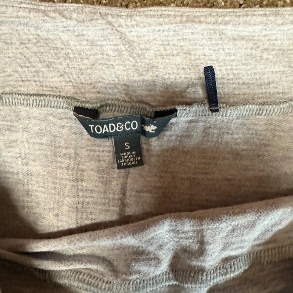 Toad&Co Pencil Skirt Stretch Small Heather Gray Knit Organic Cotton Casual Beach - Picture 5 of 10